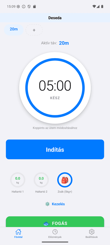 Verseny mód haltartókkal